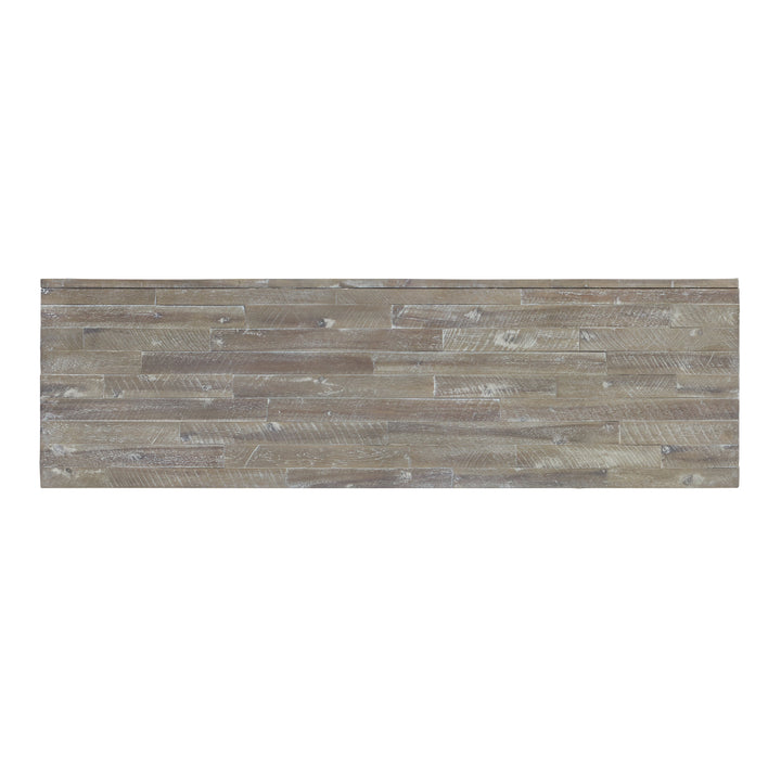 Modus Furniture 5Qs378 Herringbone Solid Wood Three Door Sideboard In Rustic Latte