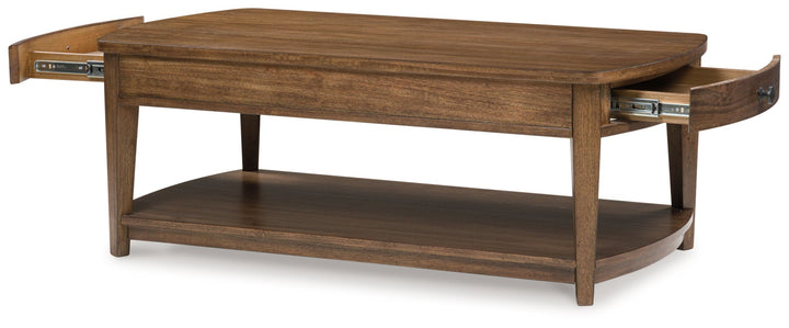 Burkbyer - Rectangular Cocktail Table - Brown by Ashley Furniture product image