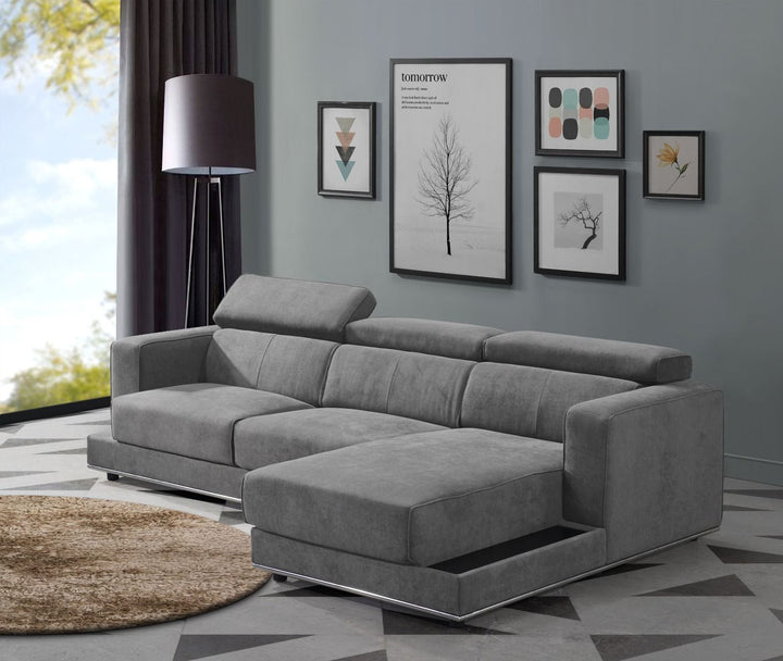 Alwin - Modular Lf Sofa - Dark Gray Fabric