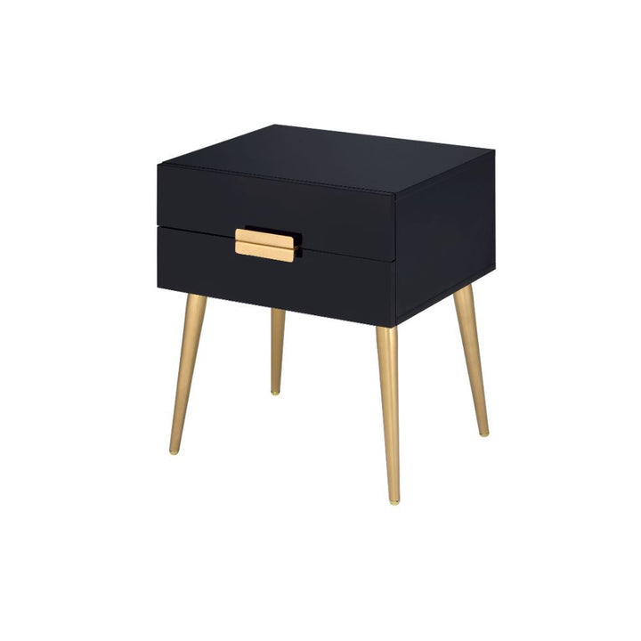 Denvor - End Table - Black & Gold