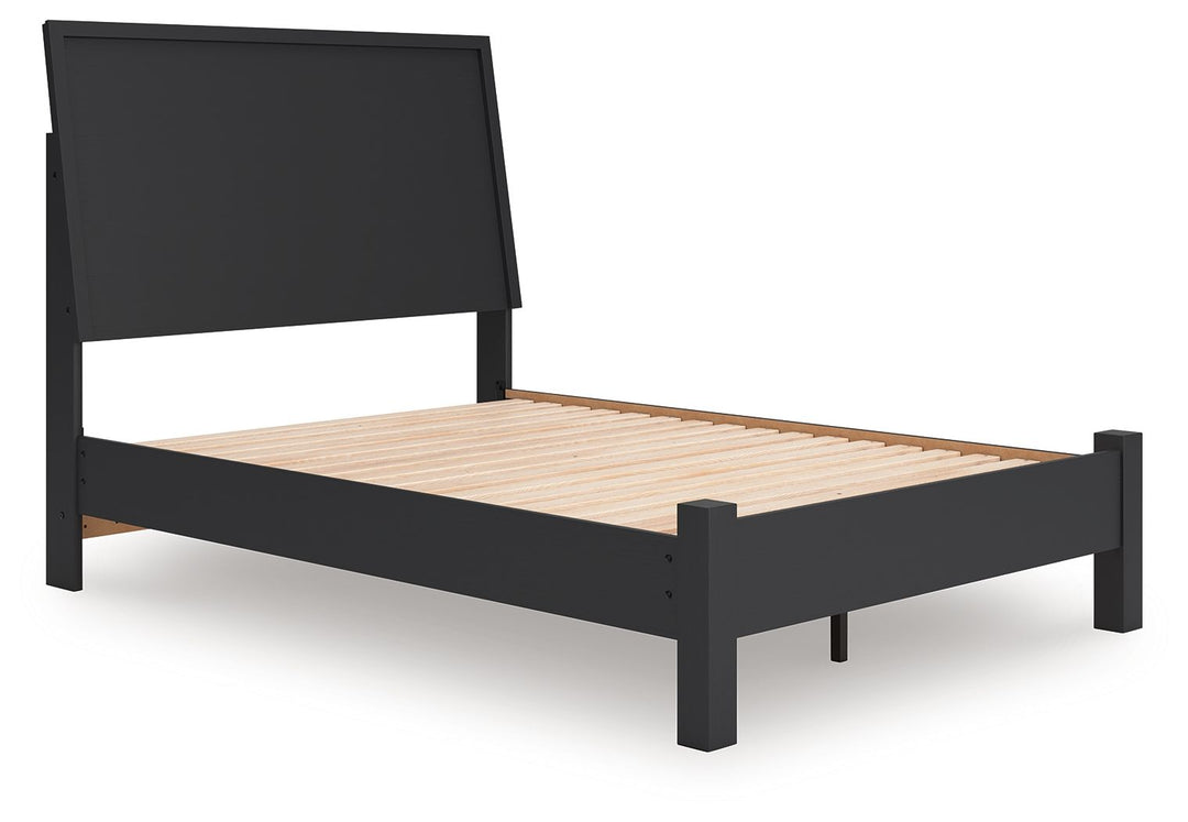 Danziar - Full Panel Bed With Low Footboard - Black by Ashley Furniture product image