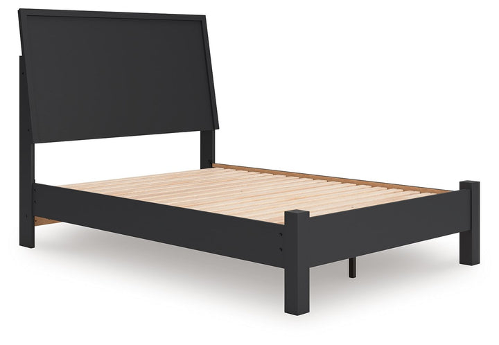 Danziar - Full Panel Bed With Low Footboard - Black by Ashley Furniture product image
