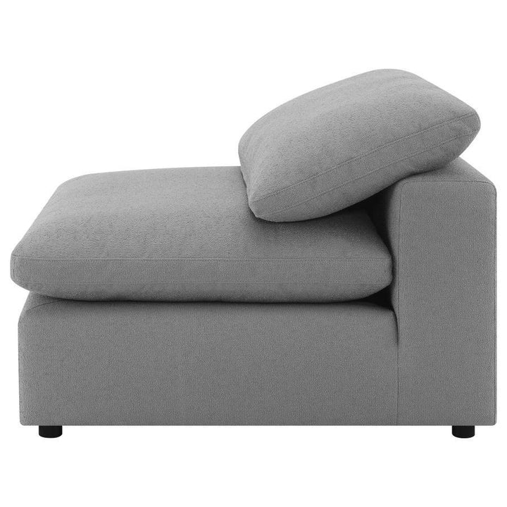 Raleigh - 5 Piece Boucle Upholstered Modular Sectional - Gray