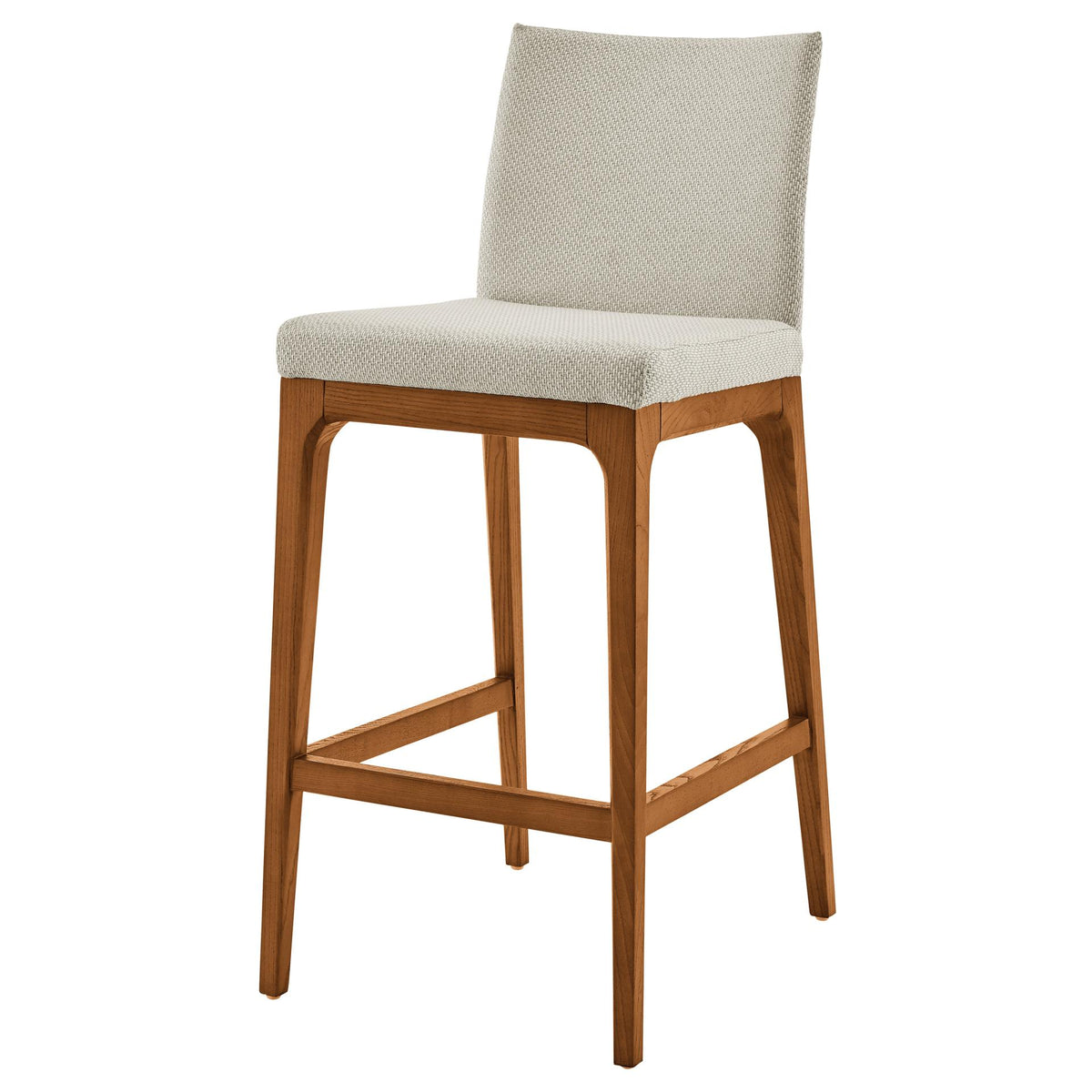 Devon Fabric Counter Stool Walnut Legs - Cardiff Cream