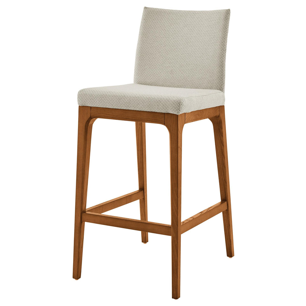 Devon Fabric Counter Stool Walnut Legs - Cardiff Cream