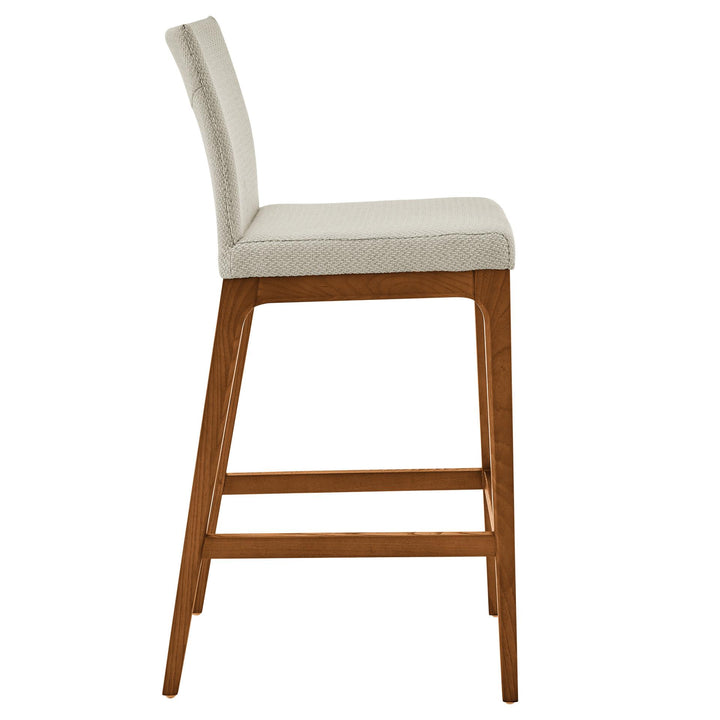 Devon Fabric Counter Stool Walnut Legs - Cardiff Cream - view 5