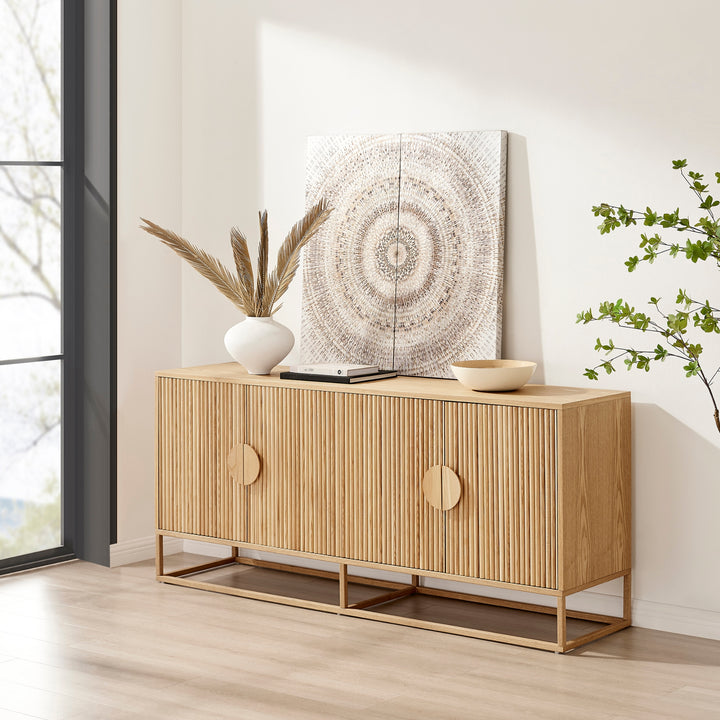Ingrid Sideboard with 4 Doors - Natural