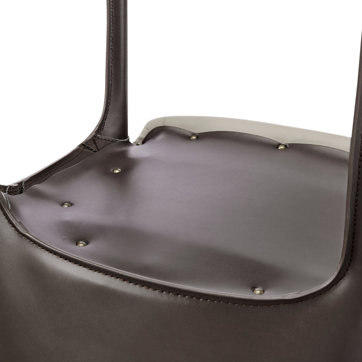 Stella Faux Leather Counter Stool - Taupe/Dark Brown - view 3