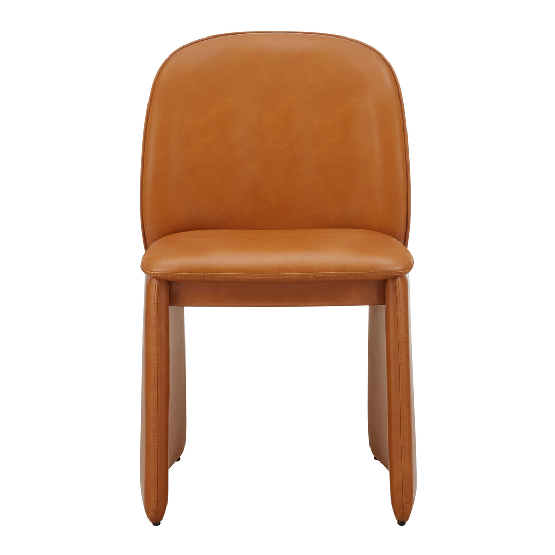 Shelby Faux Leather Dining Side Chair - Moza Caramel - view 3