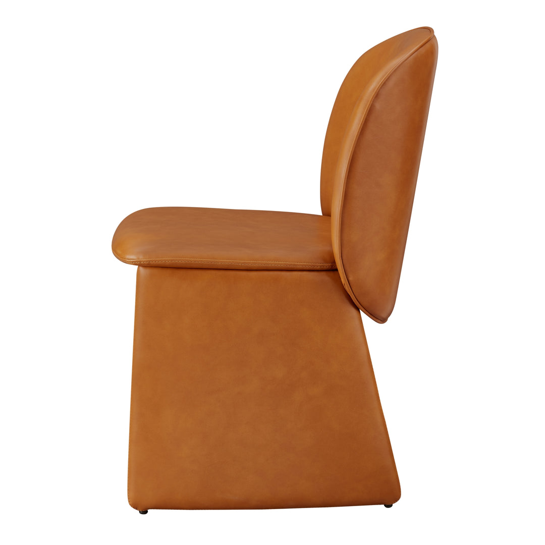 Shelby Faux Leather Dining Side Chair - Moza Caramel - view 4