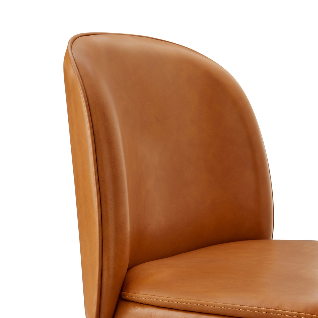 Shelby Faux Leather Dining Side Chair - Moza Caramel - view 8