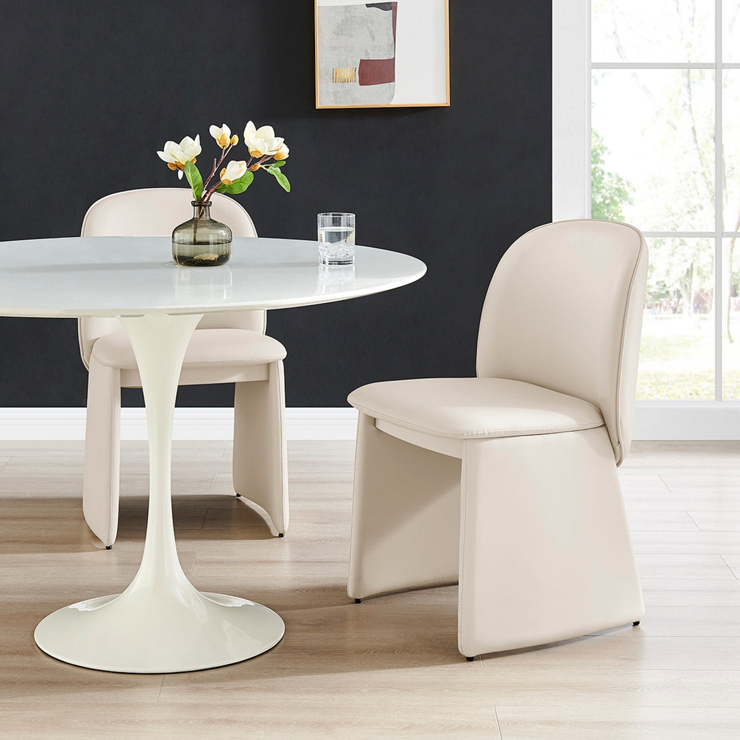 Shelby Faux Leather Dining Side Chair - Venice Cream - view 2
