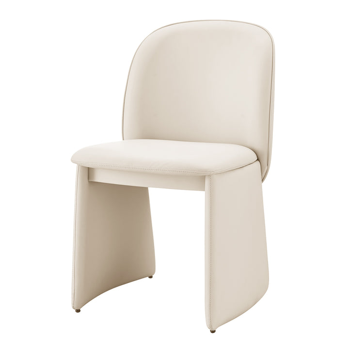 Shelby Faux Leather Dining Side Chair - Venice Cream