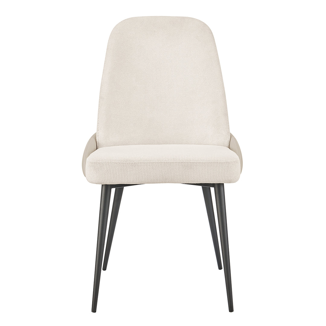 Elodie Linen/Faux Leather Dining Side Chair - Brompton Ivory/Venice Cream - view 3