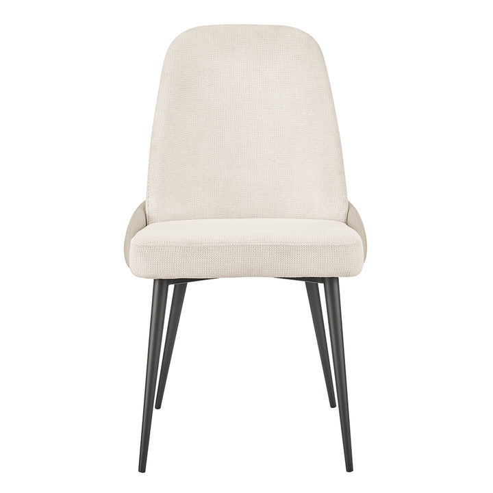 Elodie Linen/Faux Leather Dining Side Chair - Brompton Ivory/Venice Cream - view 3