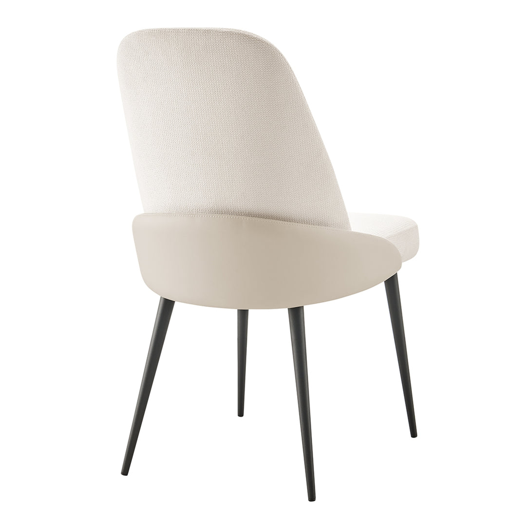 Elodie Linen/Faux Leather Dining Side Chair - Brompton Ivory/Venice Cream - view 6