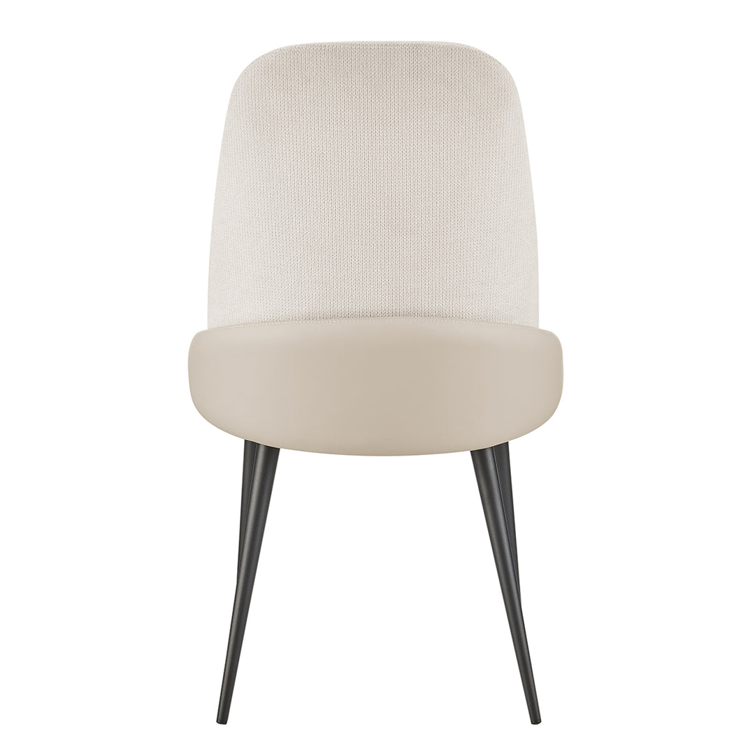 Elodie Linen/Faux Leather Dining Side Chair - Brompton Ivory/Venice Cream - view 5