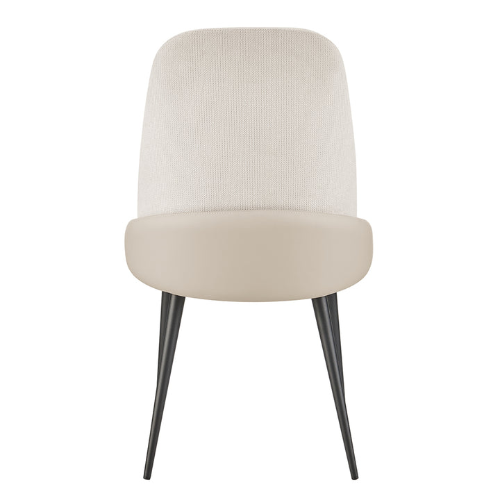 Elodie Linen/Faux Leather Dining Side Chair - Brompton Ivory/Venice Cream - view 5