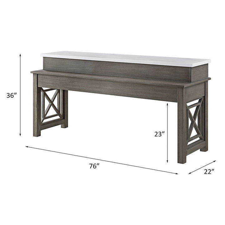 wandella-4-piece-counter-height-table-set-with-usb-beige-fabric-marble-top-weathered-gray