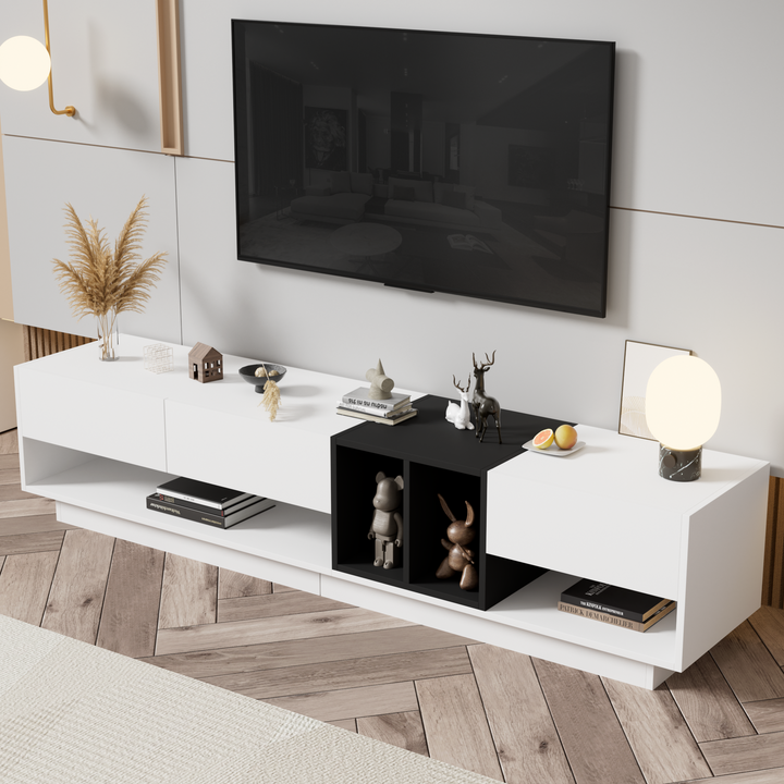 Sleek and Stylish TV Stand with Perfect Storage Solution, White