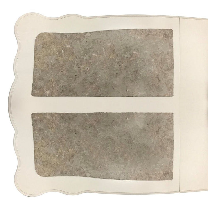 Chantelle - Natural Marble Top Dining Table - Pearl Beige Finish