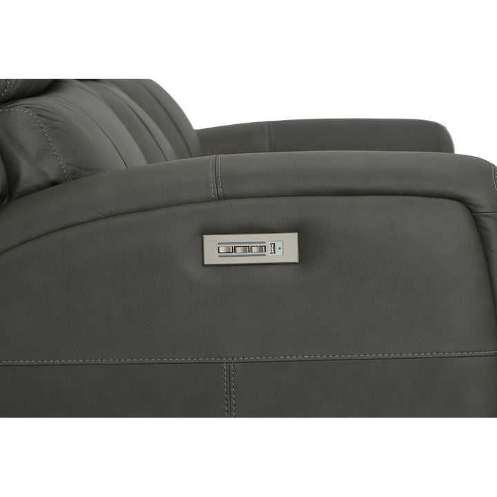 Flexsteel 1043-62PH-94602 Linden  Power Reclining Sofa With Power Headrests & Lumbar  Charcoal