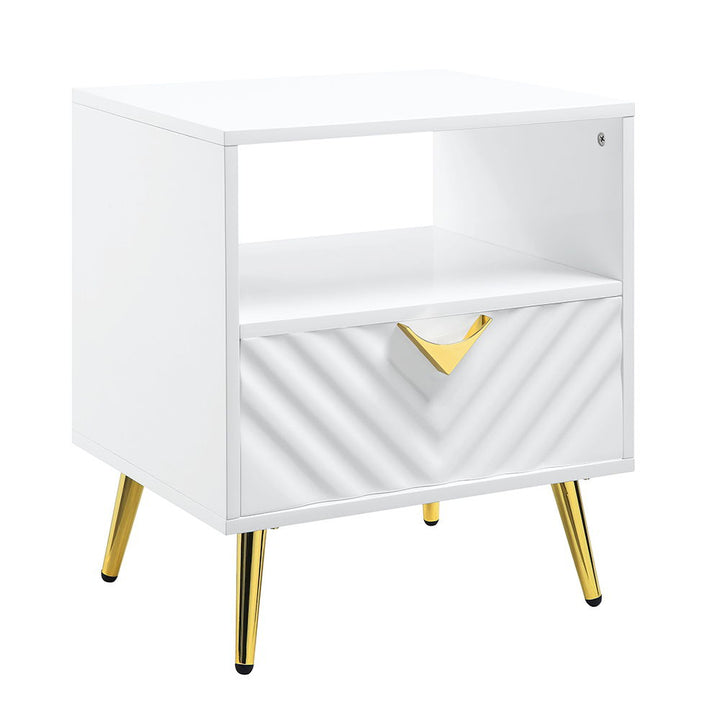 Gaines - End Table - White High Gloss