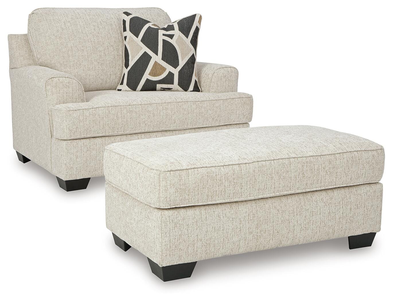 Heartcort Oversized Chair and Ottoman - Quartz (2)