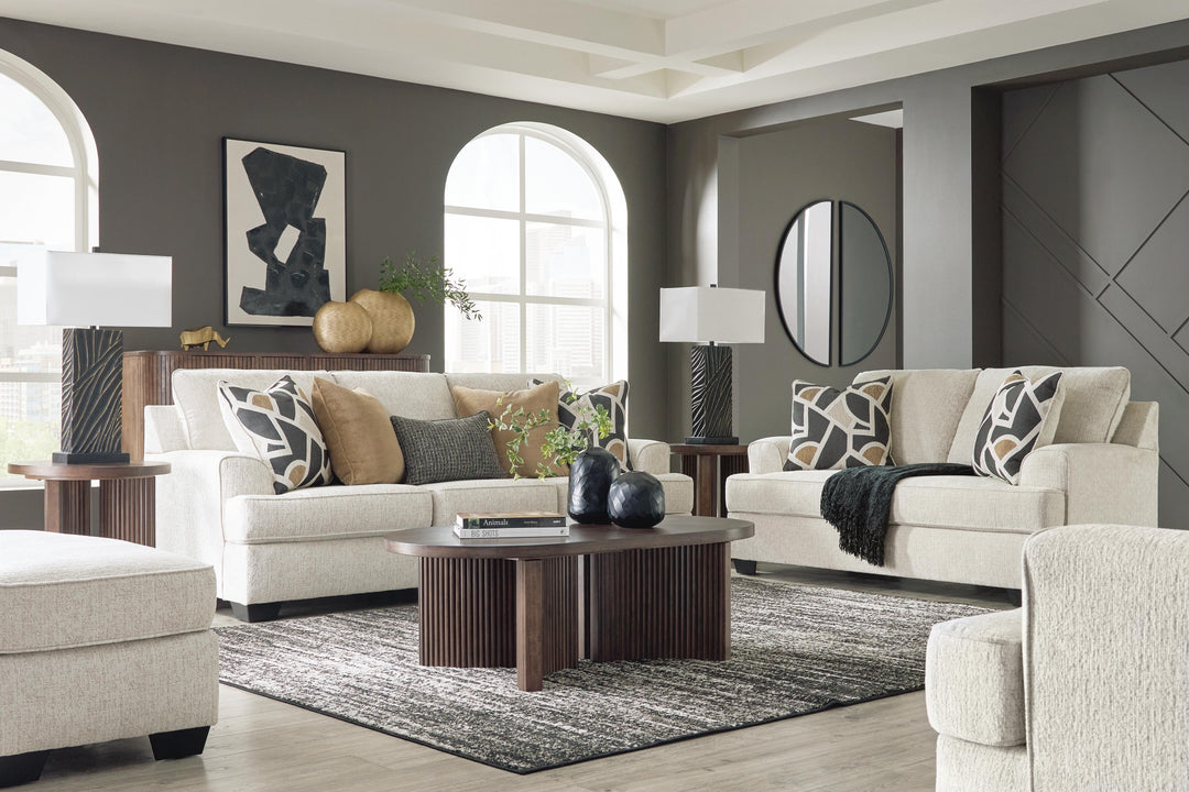 Heartcort Sofa, Loveseat, Oversized Chair and Ottoman - Quartz (1)
