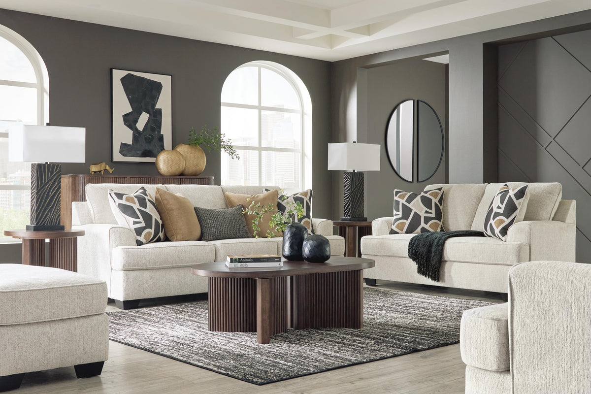Heartcort Sofa, Loveseat, Oversized Chair and Ottoman - Quartz (1)