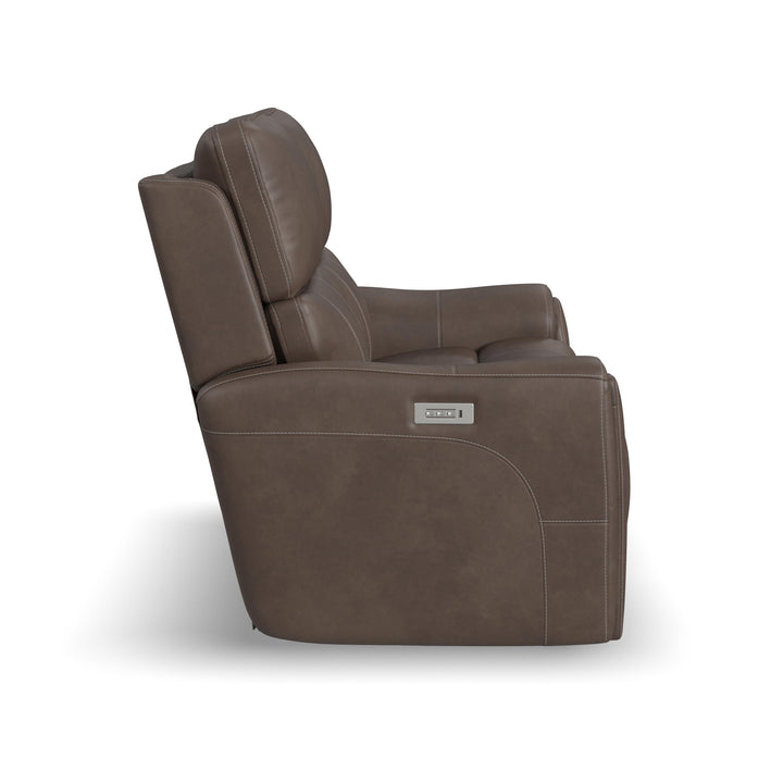 Carter Fabric Power Reclining Loveseat with Power Headrests &amp; Lumbar in Cappuccino