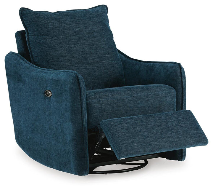 McBurg Swivel Power Recliner - Blue (3)