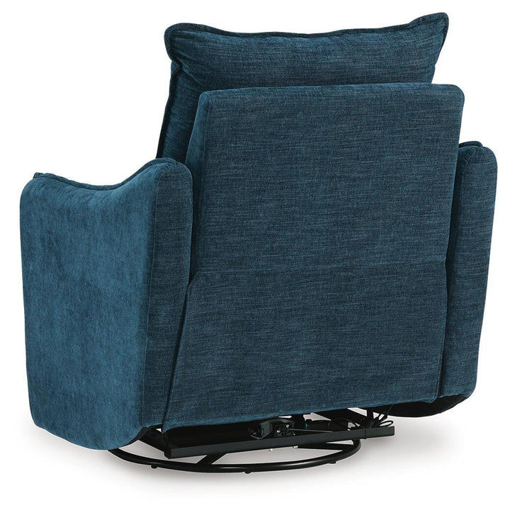 McBurg Swivel Power Recliner - Blue (6)