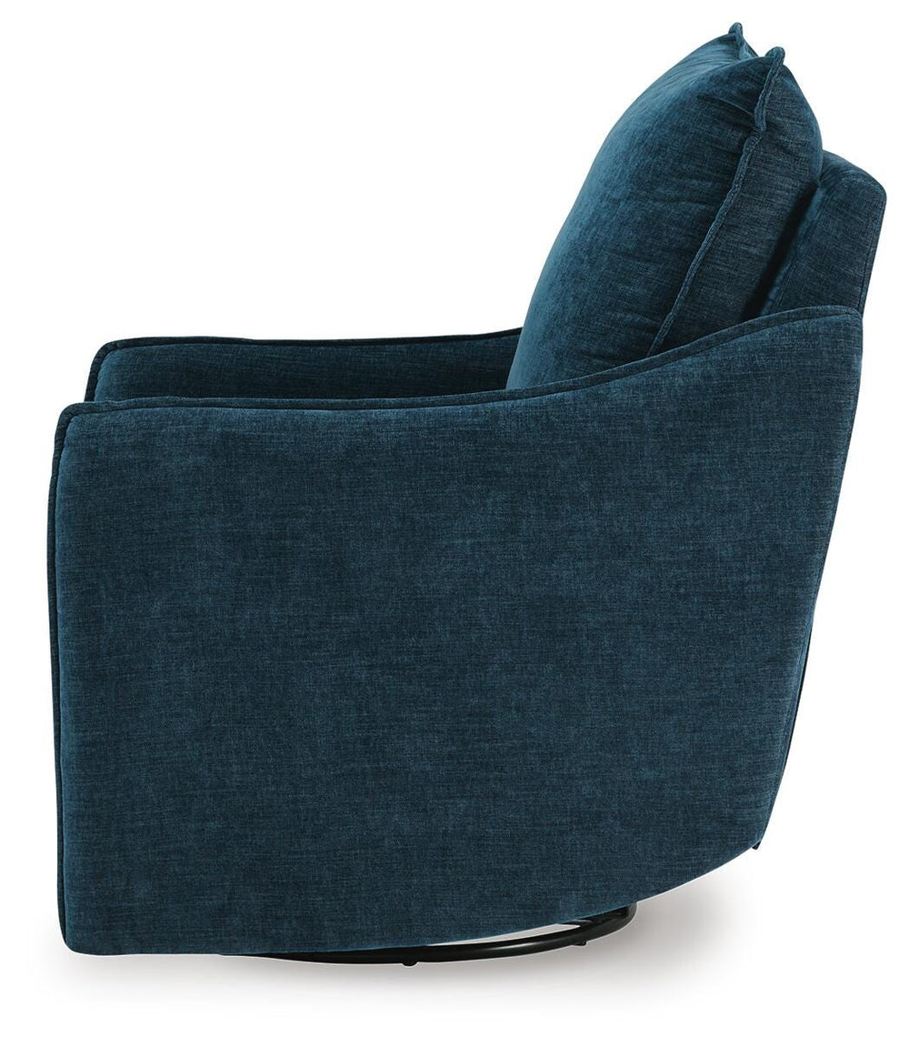 McBurg Swivel Power Recliner - Blue (7)