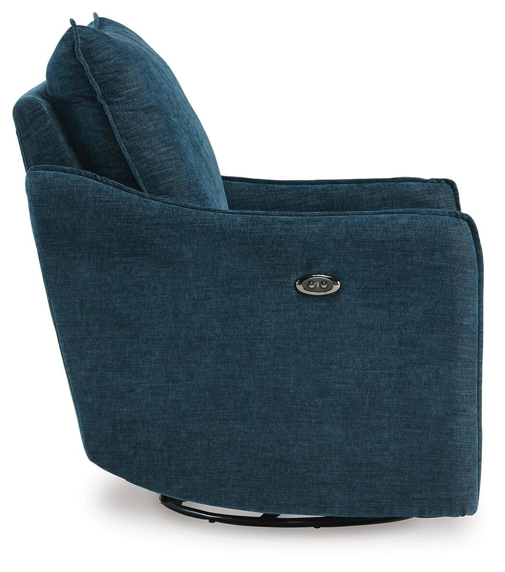 McBurg Swivel Power Recliner - Blue (5)