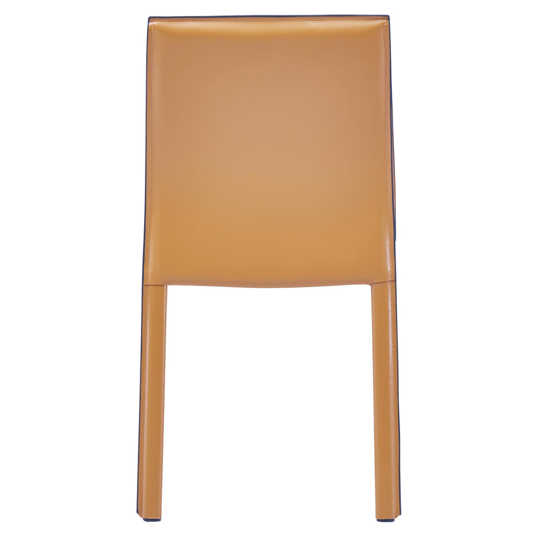 Gervin Recycled Leather Dining Side Chair - Chestnut - view 7