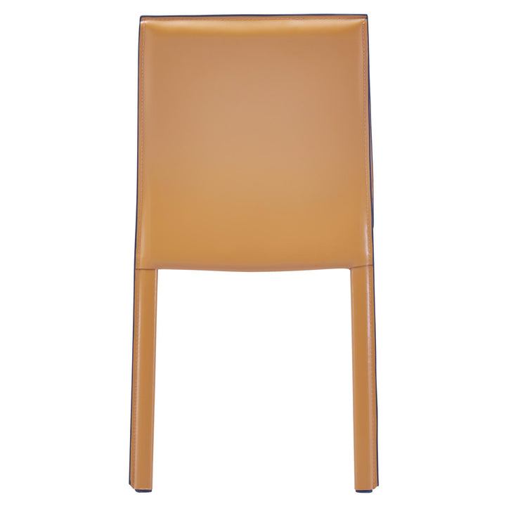 Gervin Recycled Leather Dining Side Chair - Chestnut - view 7