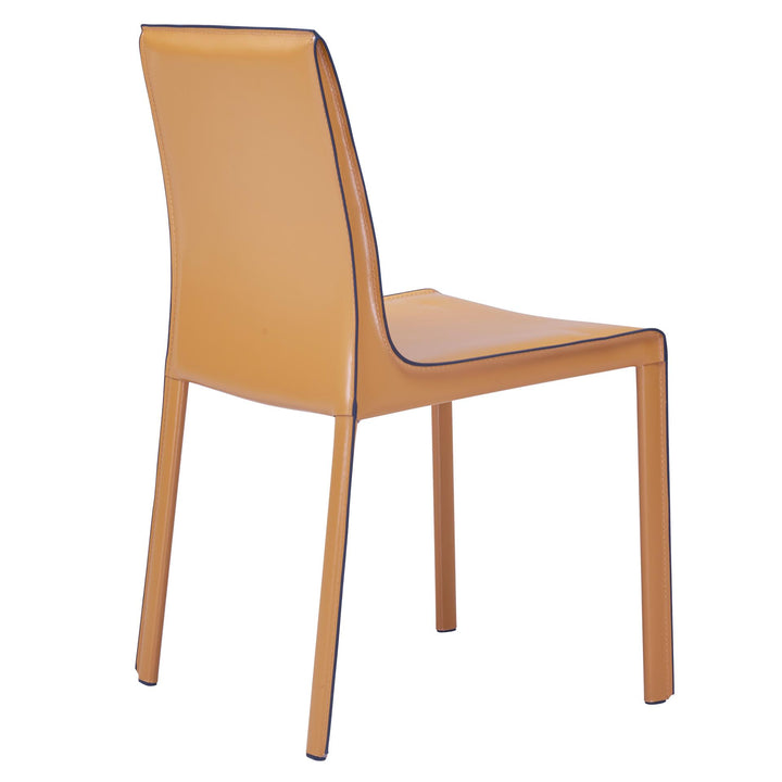 Gervin Recycled Leather Dining Side Chair - Chestnut - view 8