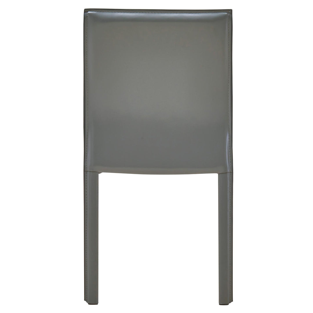 Gervin Recycled Leather Dining Side Chair - Anthracite - view 5