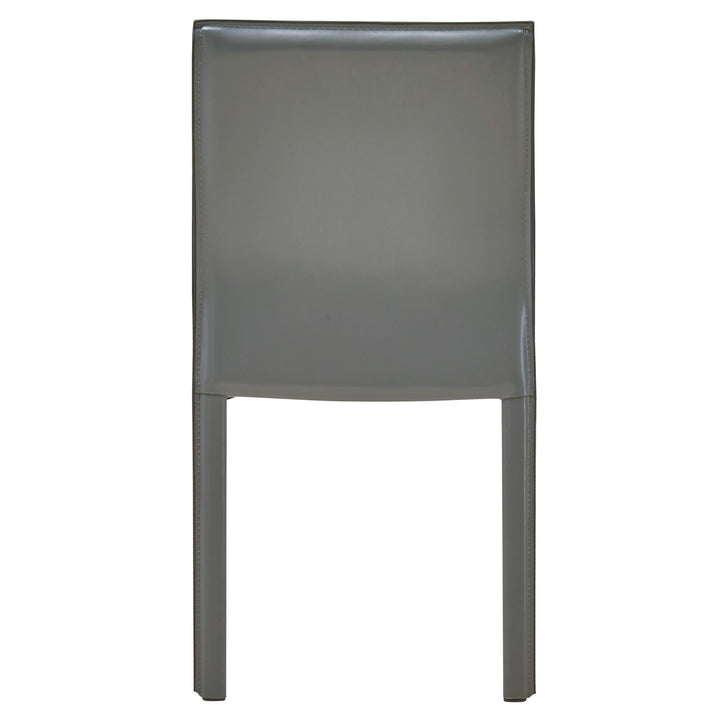 Gervin Recycled Leather Dining Side Chair - Anthracite - view 5