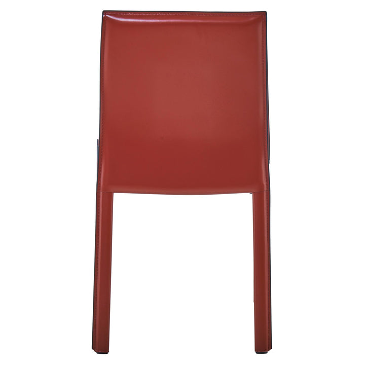 Gervin Recycled Leather Dining Side Chair - Cordovan - view 5