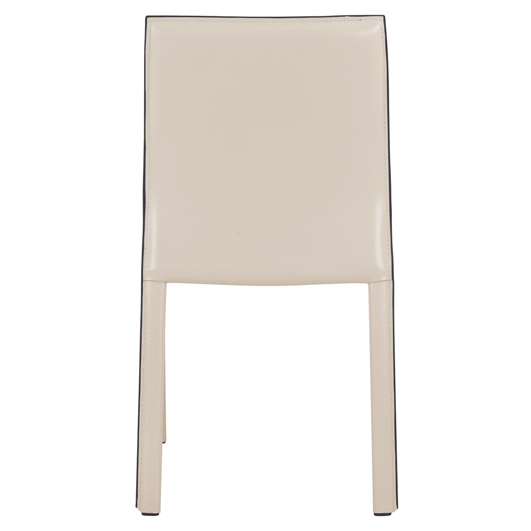 Gervin Recycled Leather Dining Side Chair - Vanilla - view 5
