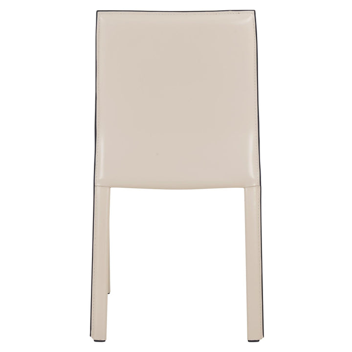 Gervin Recycled Leather Dining Side Chair - Vanilla - view 5