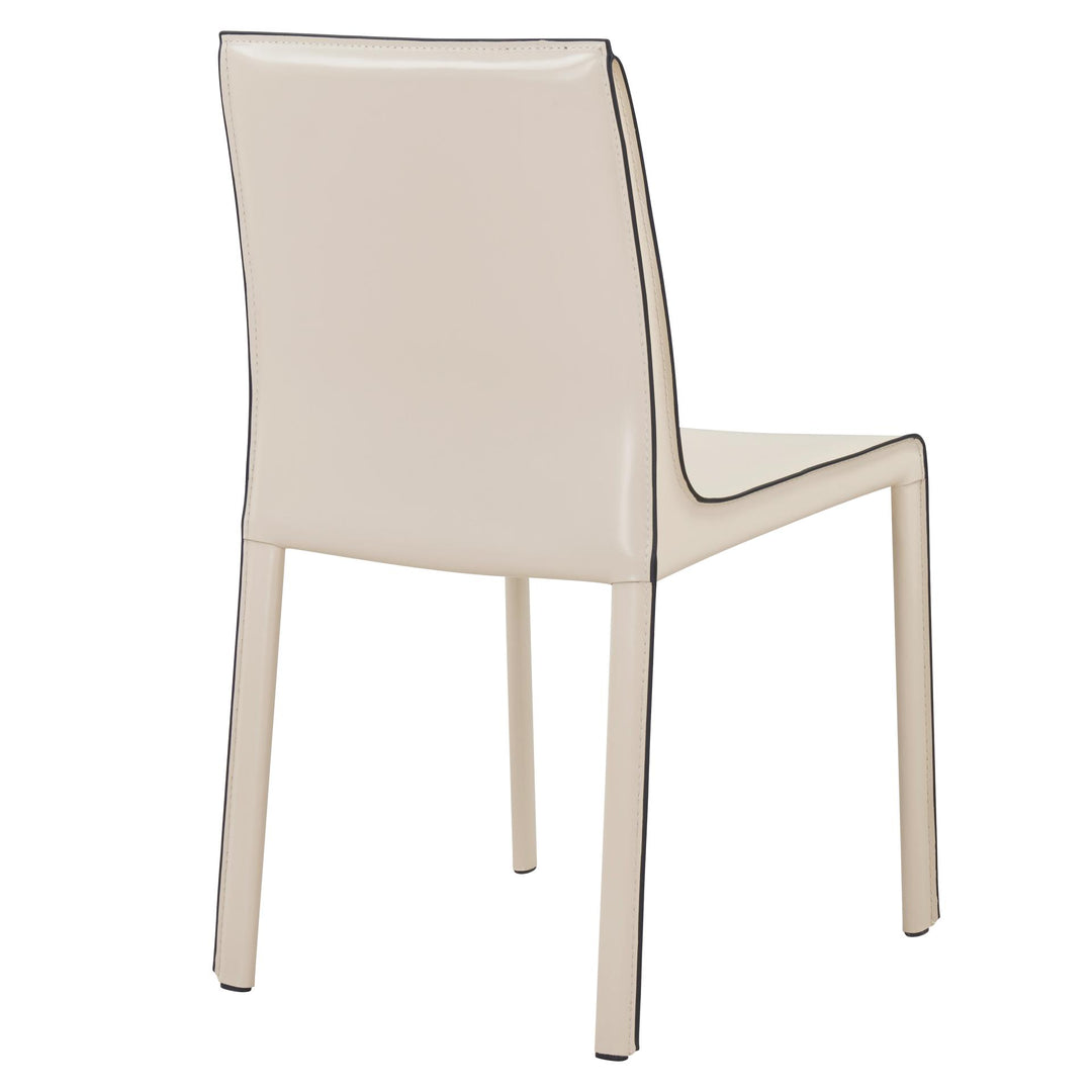 Gervin Recycled Leather Dining Side Chair - Vanilla - view 6