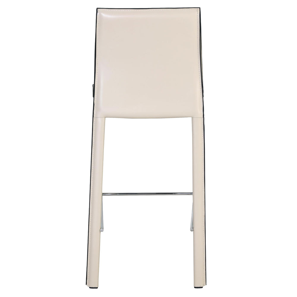 Gervin Recycled Leather Counter Stool - Vanilla - view 5