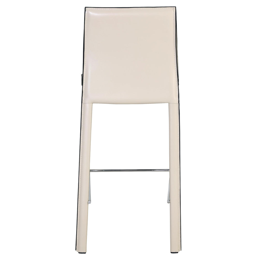 Gervin Recycled Leather Counter Stool - Vanilla - view 5