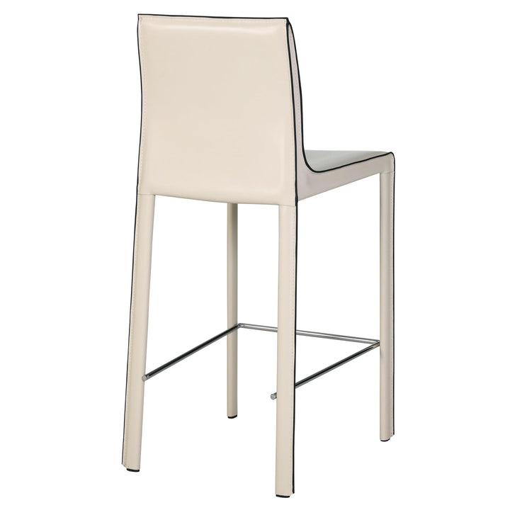 Gervin Recycled Leather Counter Stool - Vanilla - view 6