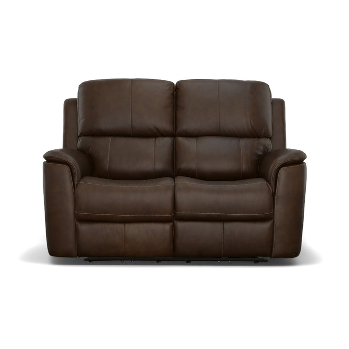 flexsteel-henry-leather-power-reclining-loveseat-burnt-umber