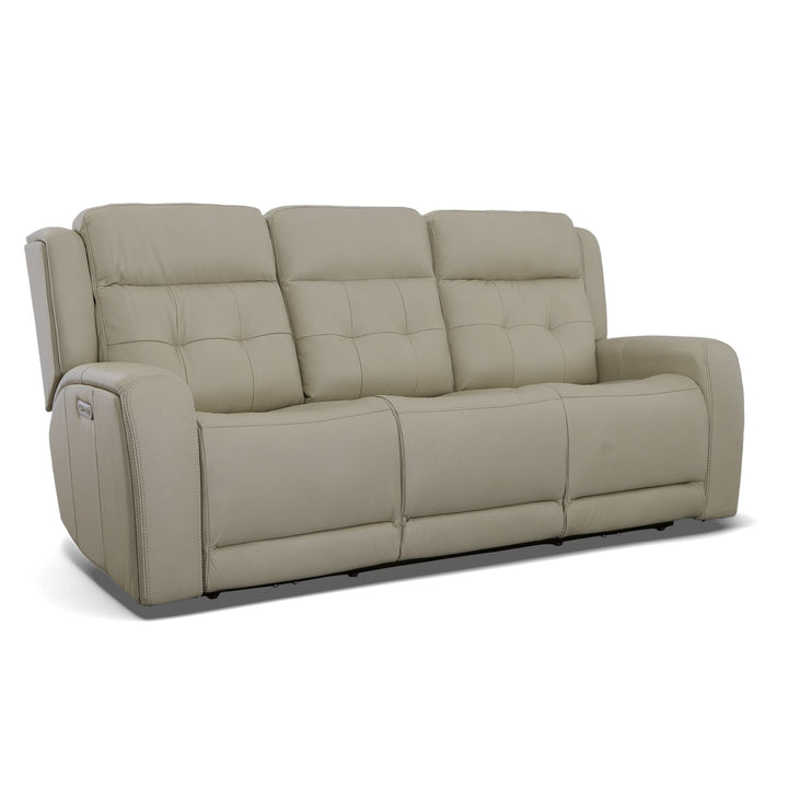 Flexsteel 1480-62PH-00911 Grant  Power Reclining Sofa With Power Headrests  Ivory