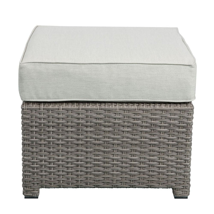 Salena Patio Sofa with 2 Pillows &amp; Ottoman